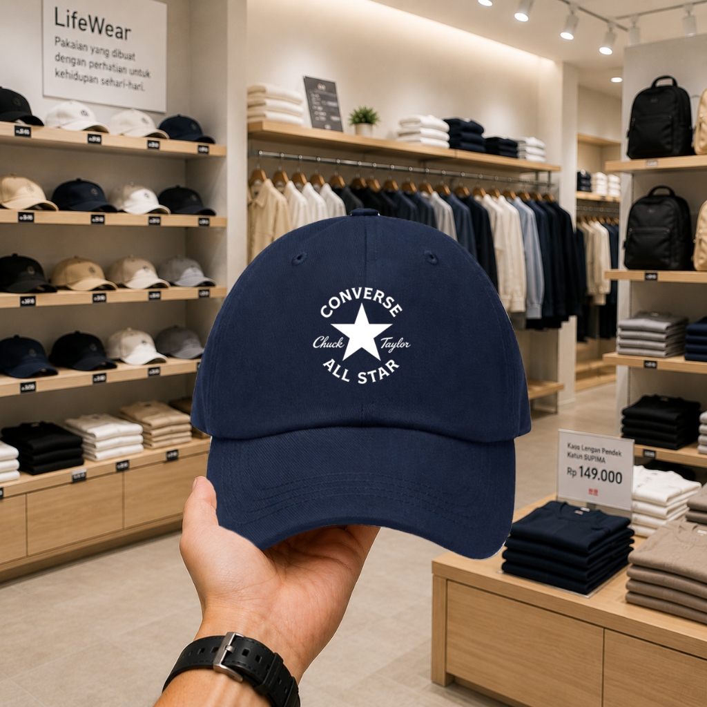 ORI Topi Bisbol Original 100% Converse Pria Keren Unisex Korea Style Terbaru Kekinian Perintilan Aes