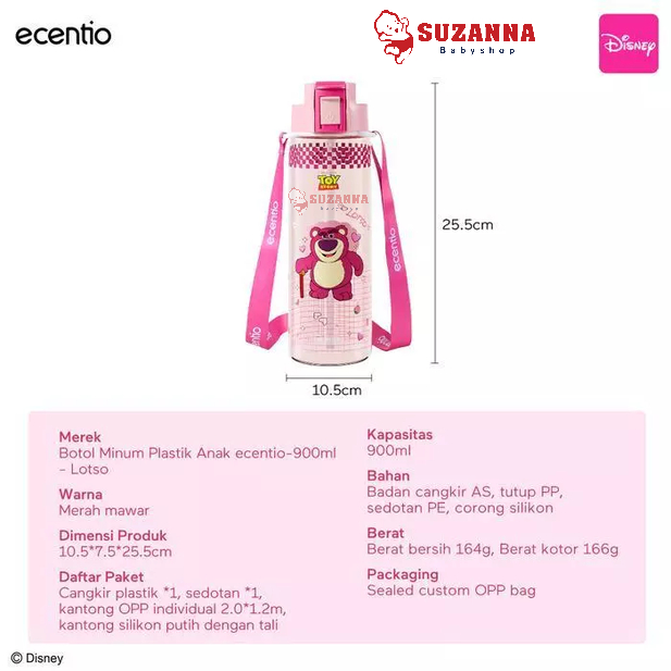 Ecentio Botol Minum Lotso / Botol Minum Anak