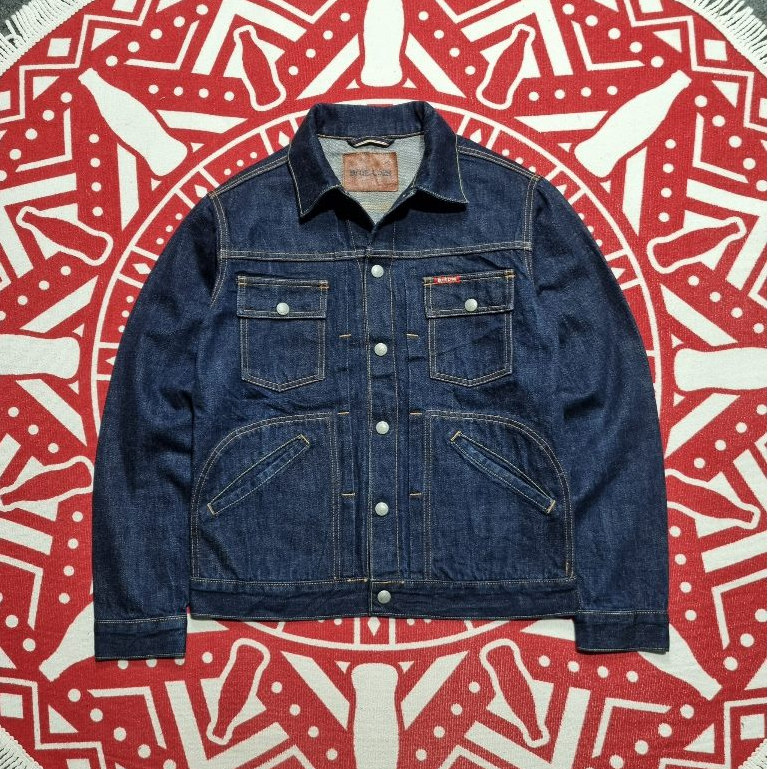 Blue Corn selvedge raw denim japan trucker jeans type 2