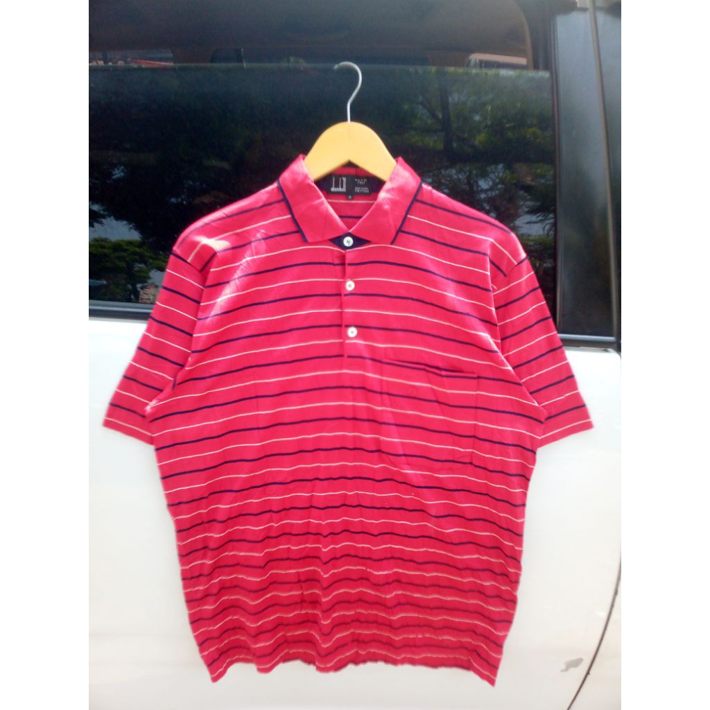 kaos vintage polo shirt red DunHILL