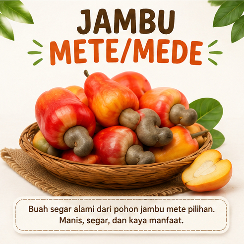 Jambu Mete/Mede 1 kg -  Segar & Alami Buah Jambu Mete untuk dikonsumsi langsung atau diolah