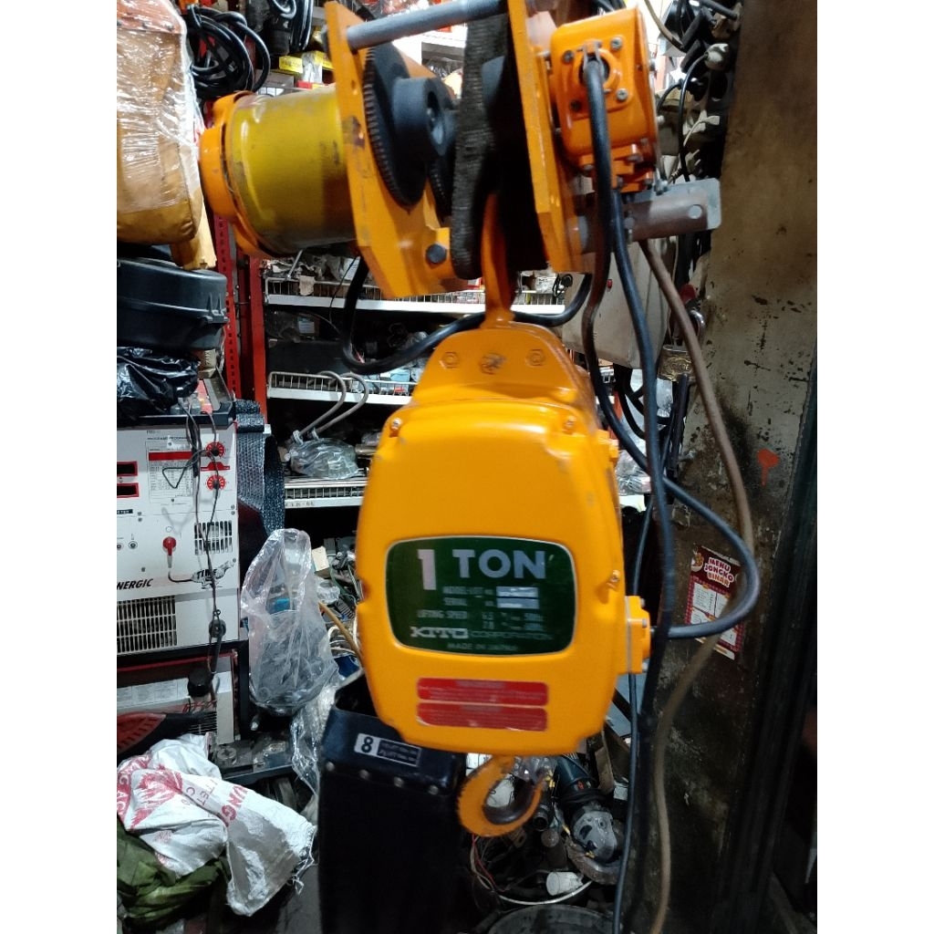 electric hoist chain kito + troli 1 ton b 3 k 4 s
