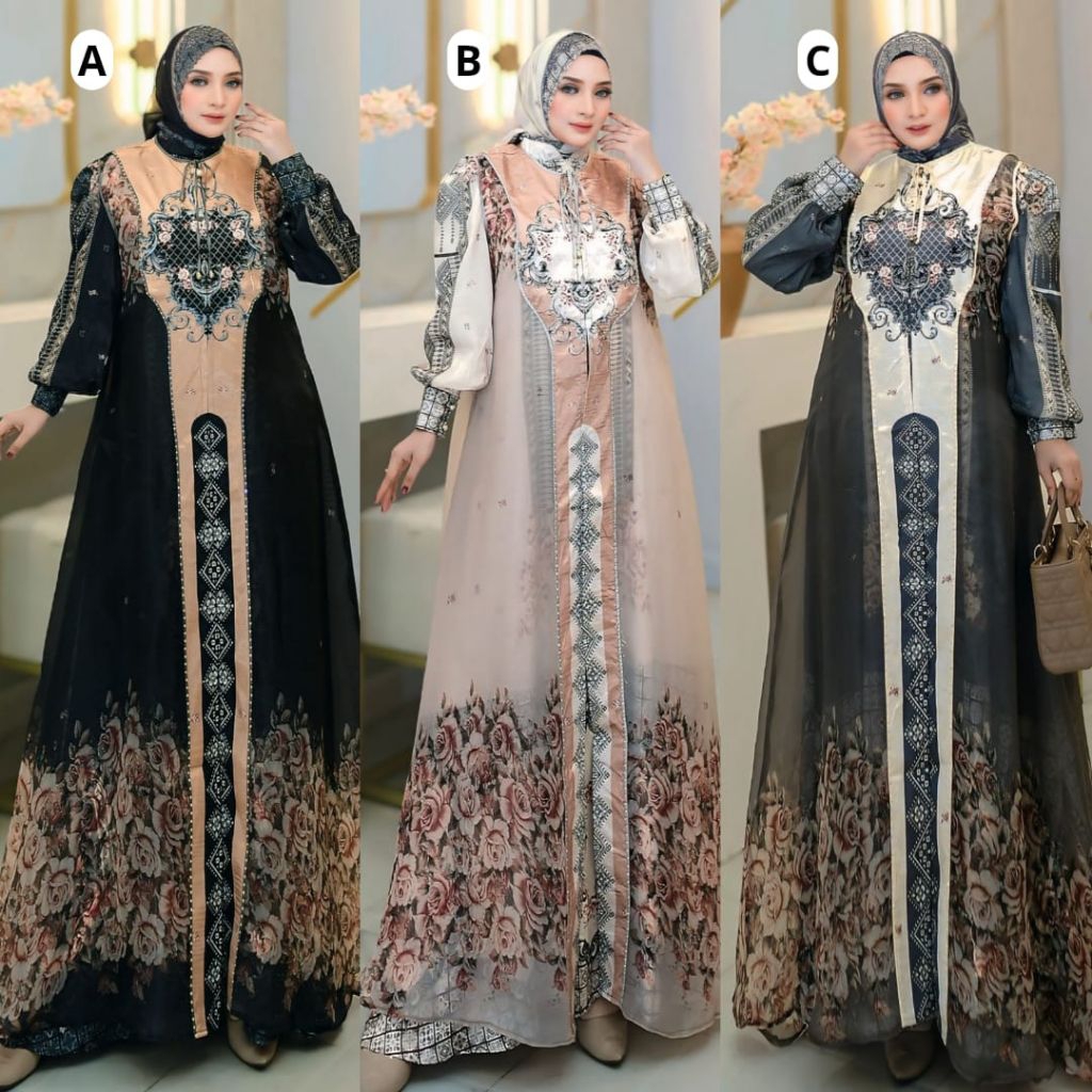 CALISTA SERIES | YODIZEIN | DRESS + HIJAB + OUTER | LUXURY JACQUARD