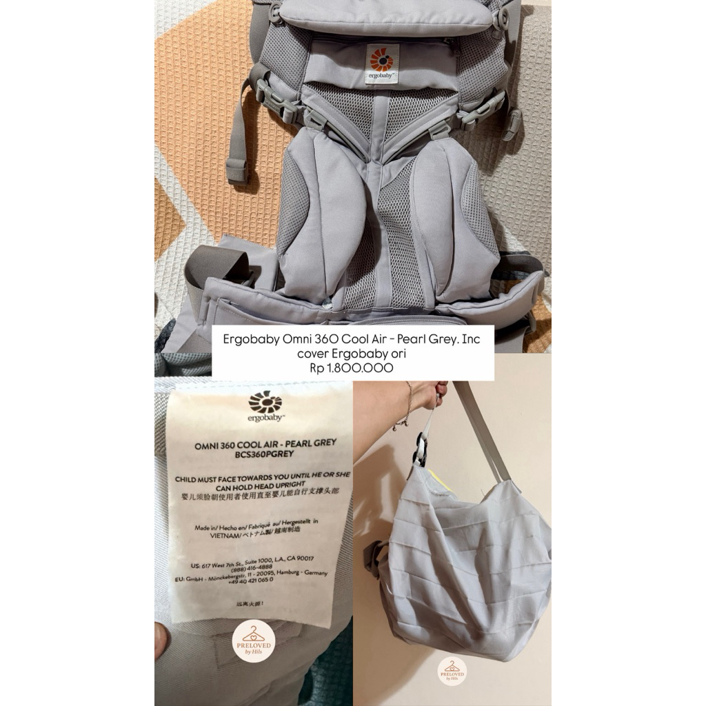 preloved - Ergobaby Omni 360 Cool Air - Pearl Grey