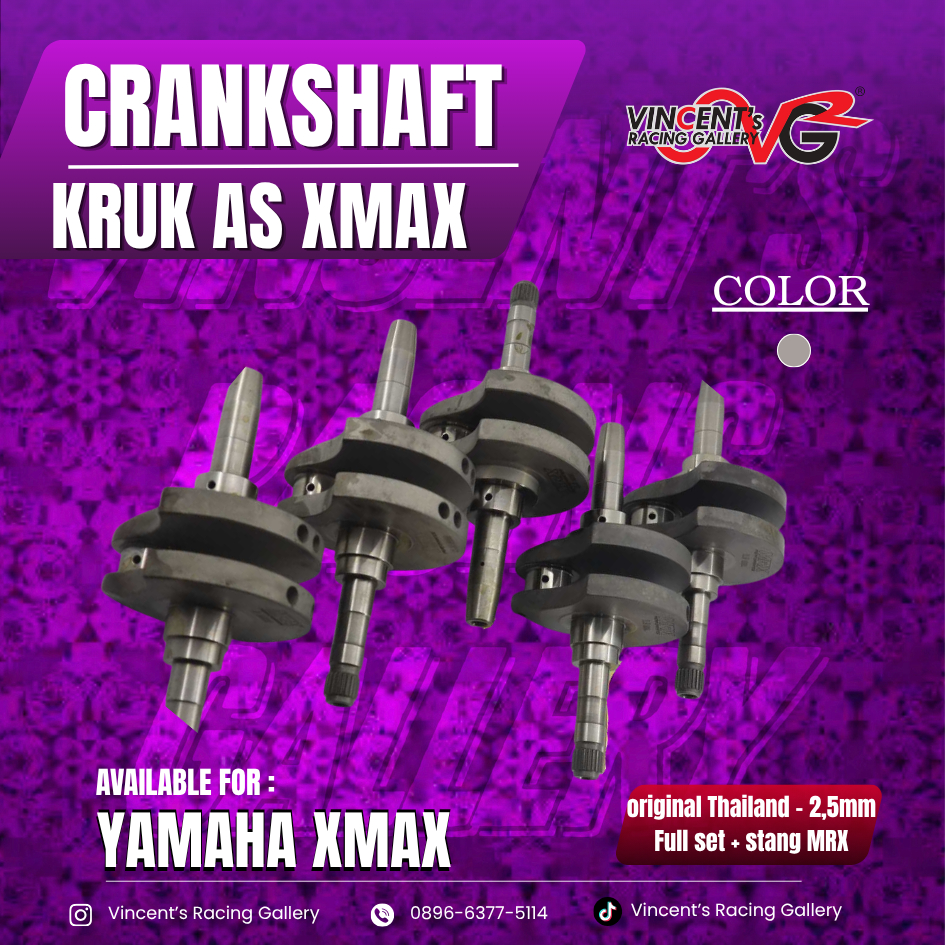 VRG crankshaft || kruk as MRX - Xmax original Thailand - 2,5mm Full set + stang MRX