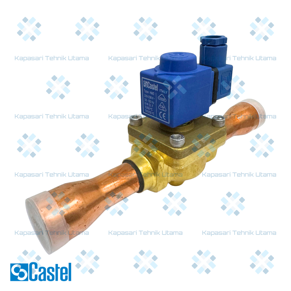 Solenoid Valve - Castel - 1099/9A6 (ODS Solder) 1 1/8" | Refrigeration System | Sistem Pendingin