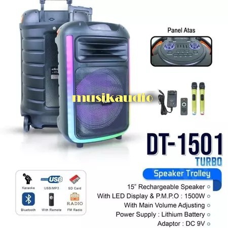 SPEAKER PORTABLE DAT DT 1501 / DT1501 TURBO 15 INCH SPESIFIK ORIGINAL