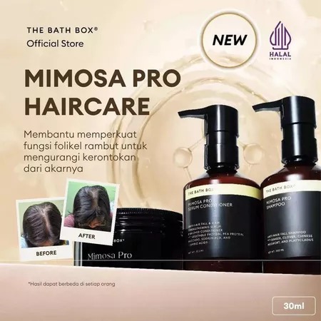 THE BATH BOX - Mimosa Pro Shampoo (Rontok, Anti-Rontok, Menumbuhkan Rambut, SLS Free, Shampoo No SLS