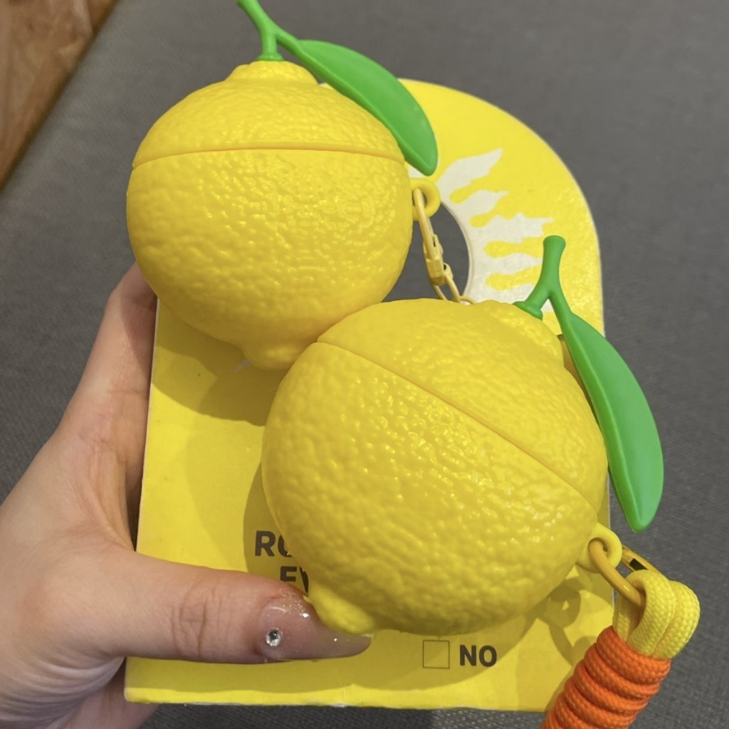 Fruit Yellow Lemon Suitable AirPods Pro3 Protective Case AirPods S4 Apple Earphone Cover 3rd Generat