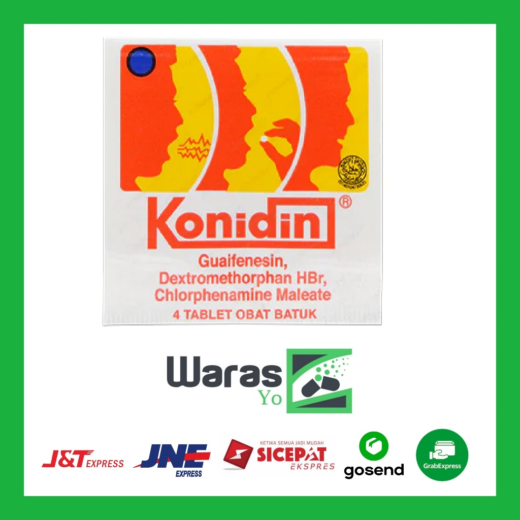 [SW] Konidin Tablet - Meredakan Batuk & Flu, Obat Batuk Dewasa & Anak, 1 Strip Isi 4 Tablet