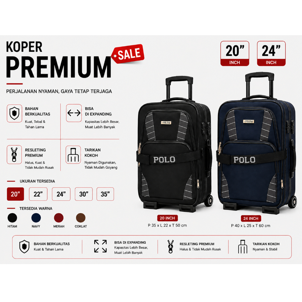 Koper 20 inch Koper Bahan Kain  Koper Murah My Feysa Koper Kabin Koper Expandable 20 24 28 35 40