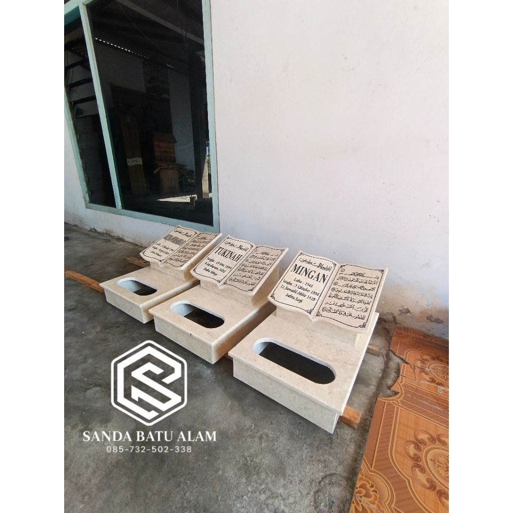 BATU NISAN MARMER / NISAN MODEL BUKU