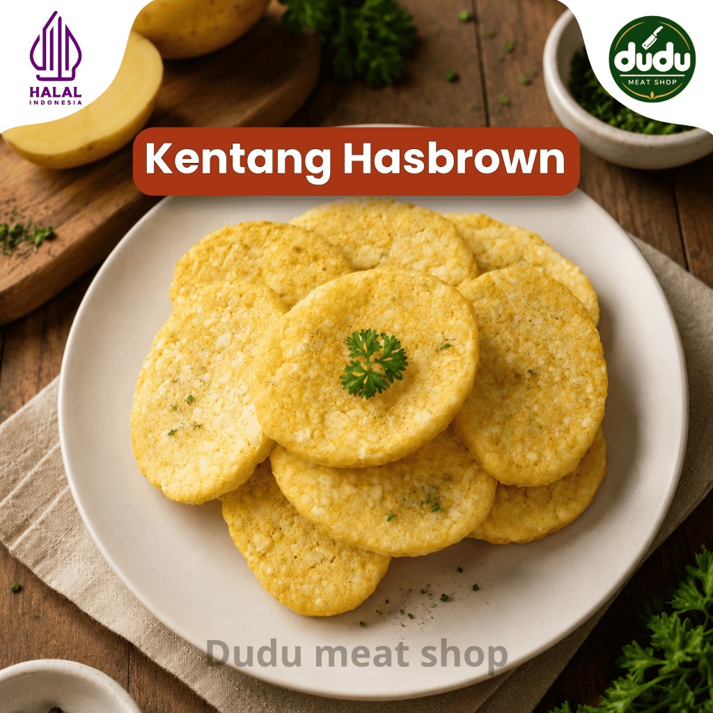 MyChef Kentang Hashbrown - Battercoated Berbumbu Frozen French Fries