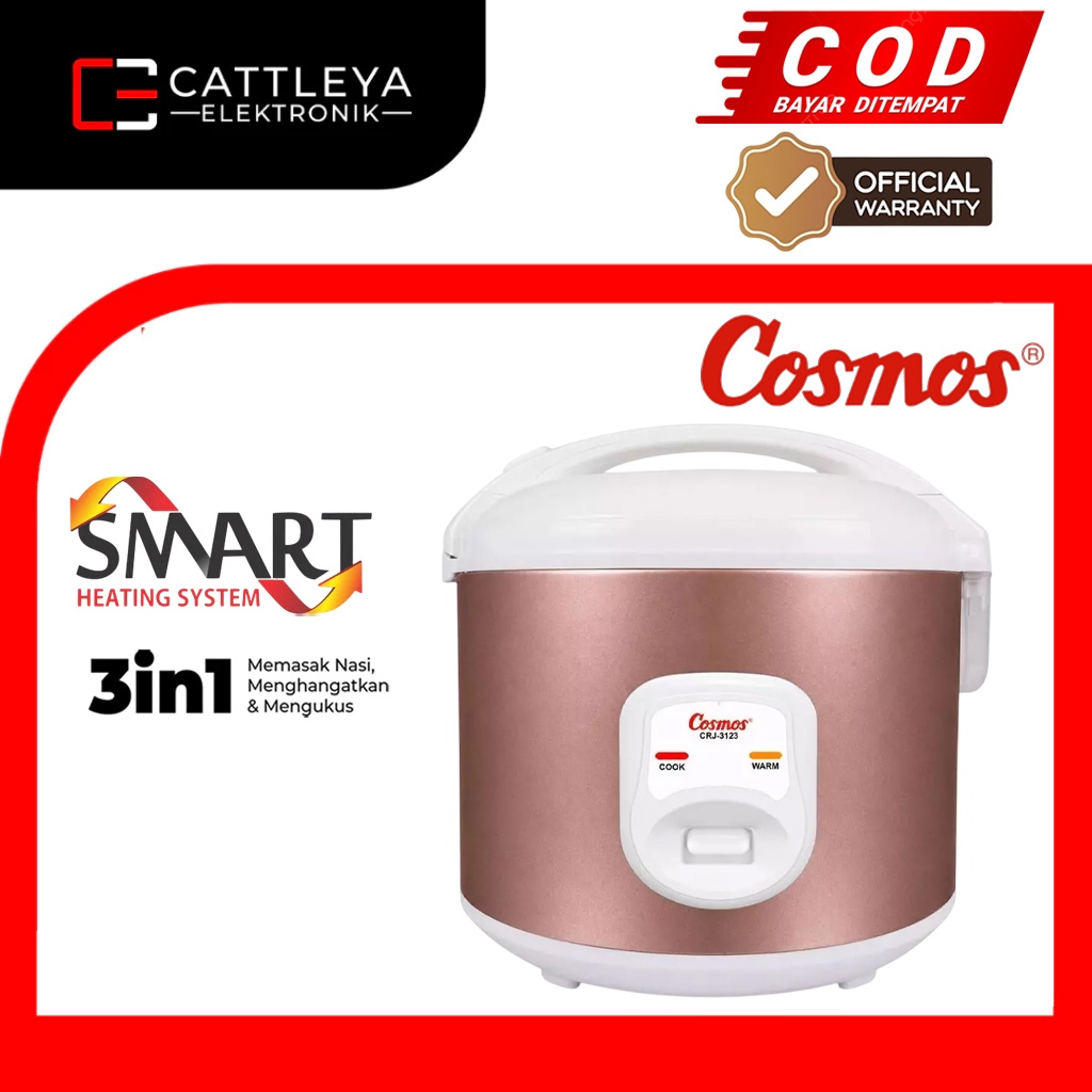 [COD READY] COSMOS RICE COOKER ANTI LENGKET 3 IN 1 / MAGIC COM CRJ-3123 P / CRJ 3123 P / CRJ3123 P (