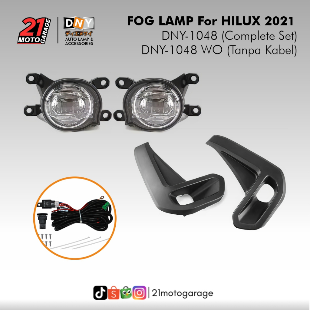 DNY FOG LAMP LAMPU KABUT TOYOTA HILUX 2021 (COMPLETE SET)