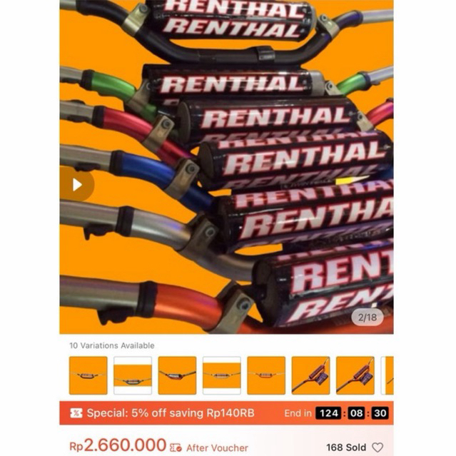 RENTHAL twinwall original - stang renthal twinwall 996 997 999 -  renthal 997