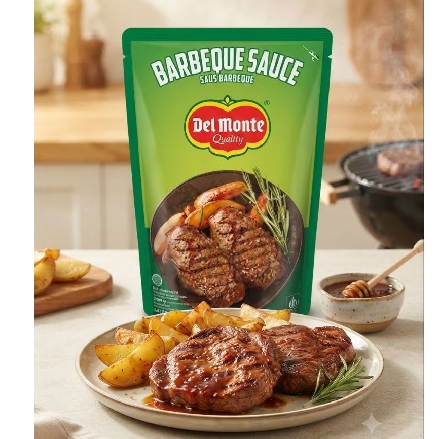 Saus barbeque delmonte 1kg//saus bbq 1kg