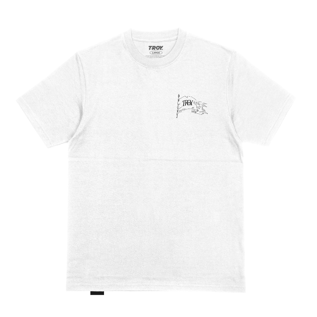 Troy Company T-Shirt Maroon White Flac - Kaos Pria Lengan Pendek Maroon Putih MTD 3674