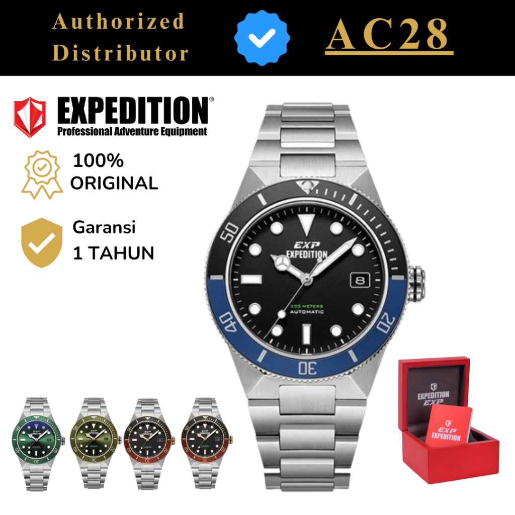 JAM TANGAN PRIA EXPEDITION EXP 6851 / E6851 / E6851 RANTAI ORIGINAL GARANSI 1 TAHUN