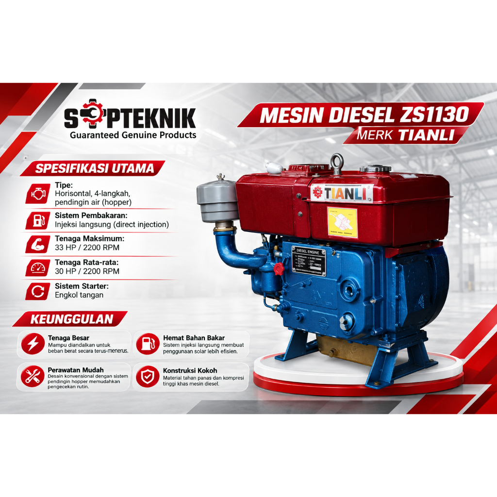 MESIN DIESEL/ENGINE DIESEL ZS 1130 Y 33HP TIANLI