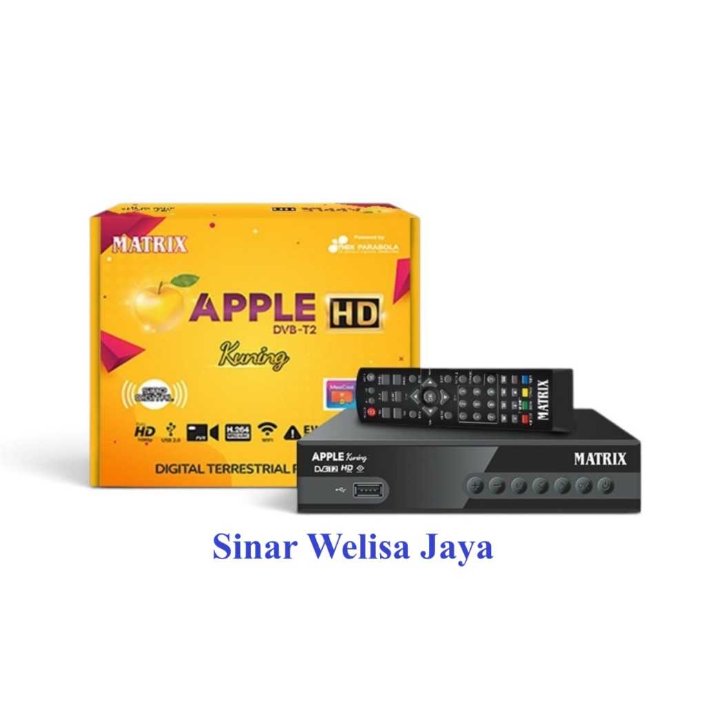 Matrix Apple Kuning STB Set Top Box Siap Digital HD DVB-T2