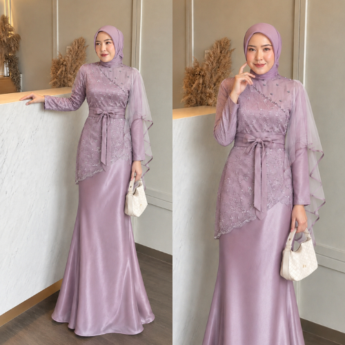 Almahira Silk Dress Kondangan Mermaid Dress Affia Satin Gamis Remaja Kondangan Pesta