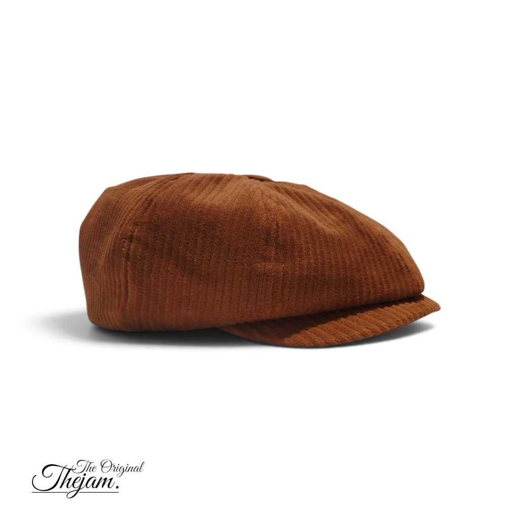 Thejam. Newsboy cap corduroy tan | Topi Newsboy