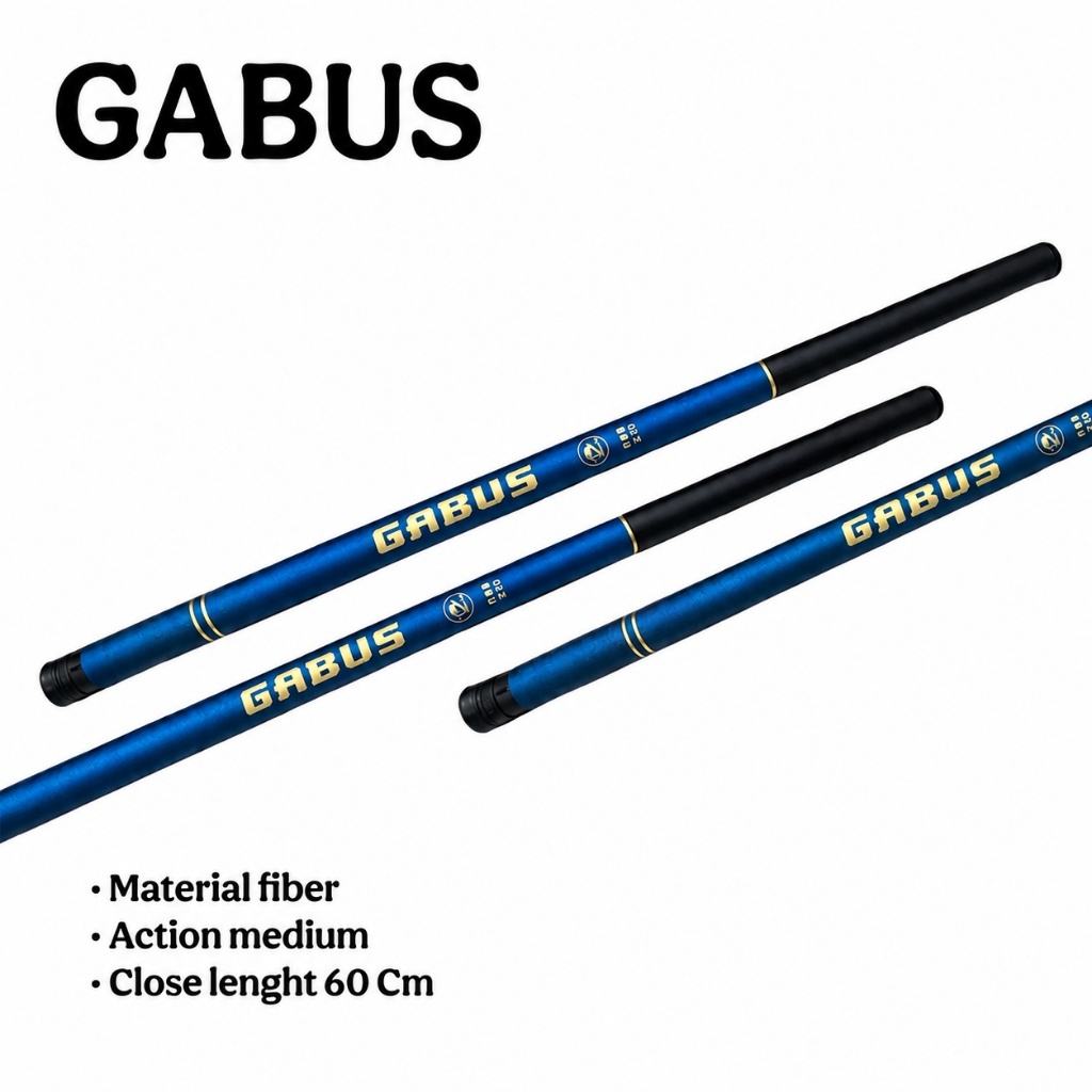 Tegek Murah Fiber Premium King Catfish Gabus 360CM Joran Pancing Pole Teleskopik Ruas Panjang Action