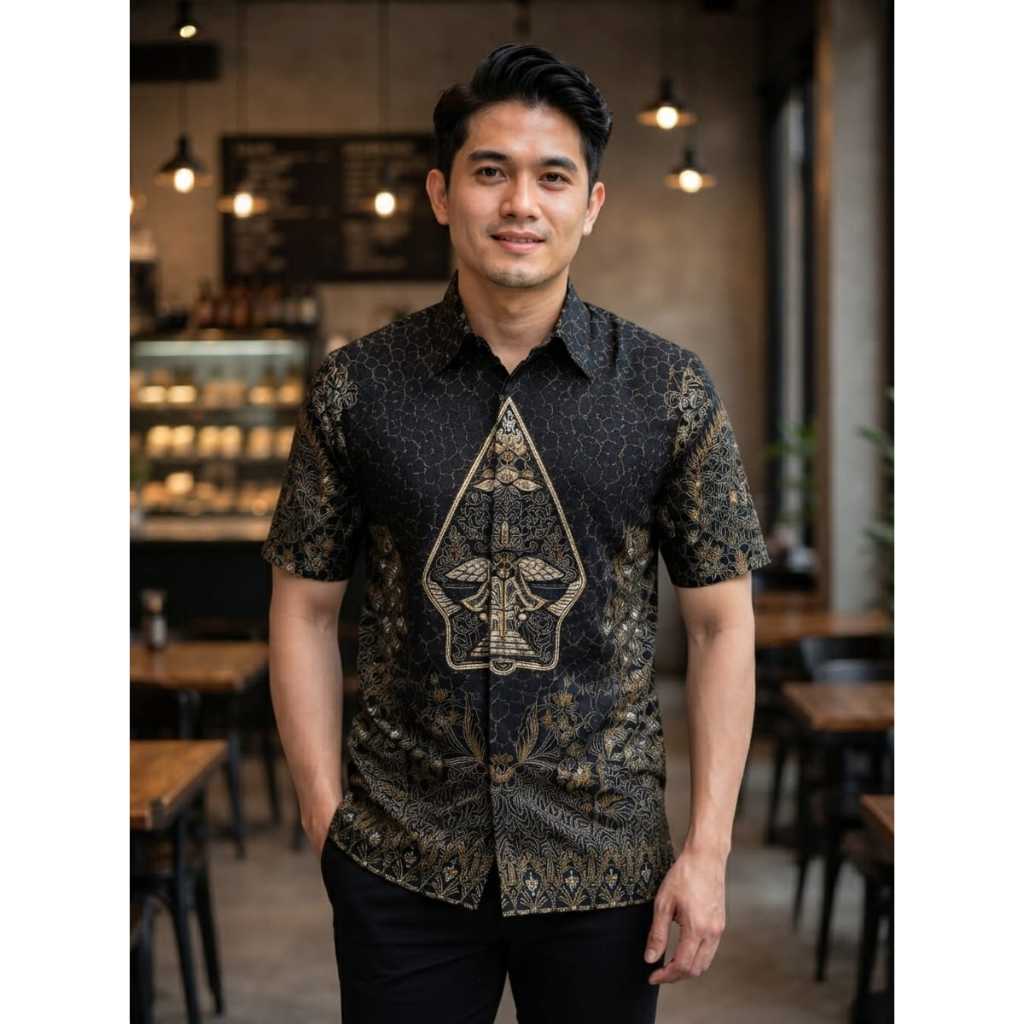 GEBER WAYANG KEMEJA BATIK LENGAN PENDEK BATIK EKSKLUSIF