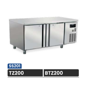 CROWN HORECA Under Counter Chiller BTZ200 Meja Pendingin 2 Pintu