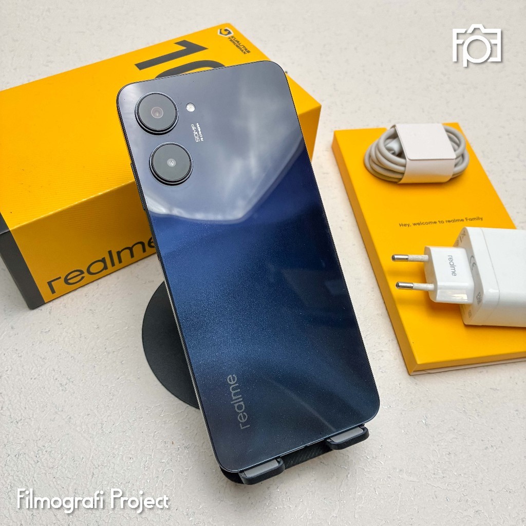Realme 10 8/128 128gb Black | Fullset Used Second - HP Smartphone Android