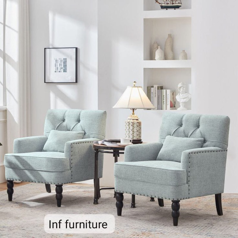sofa Single minimalis sofa tamu Chesterfield