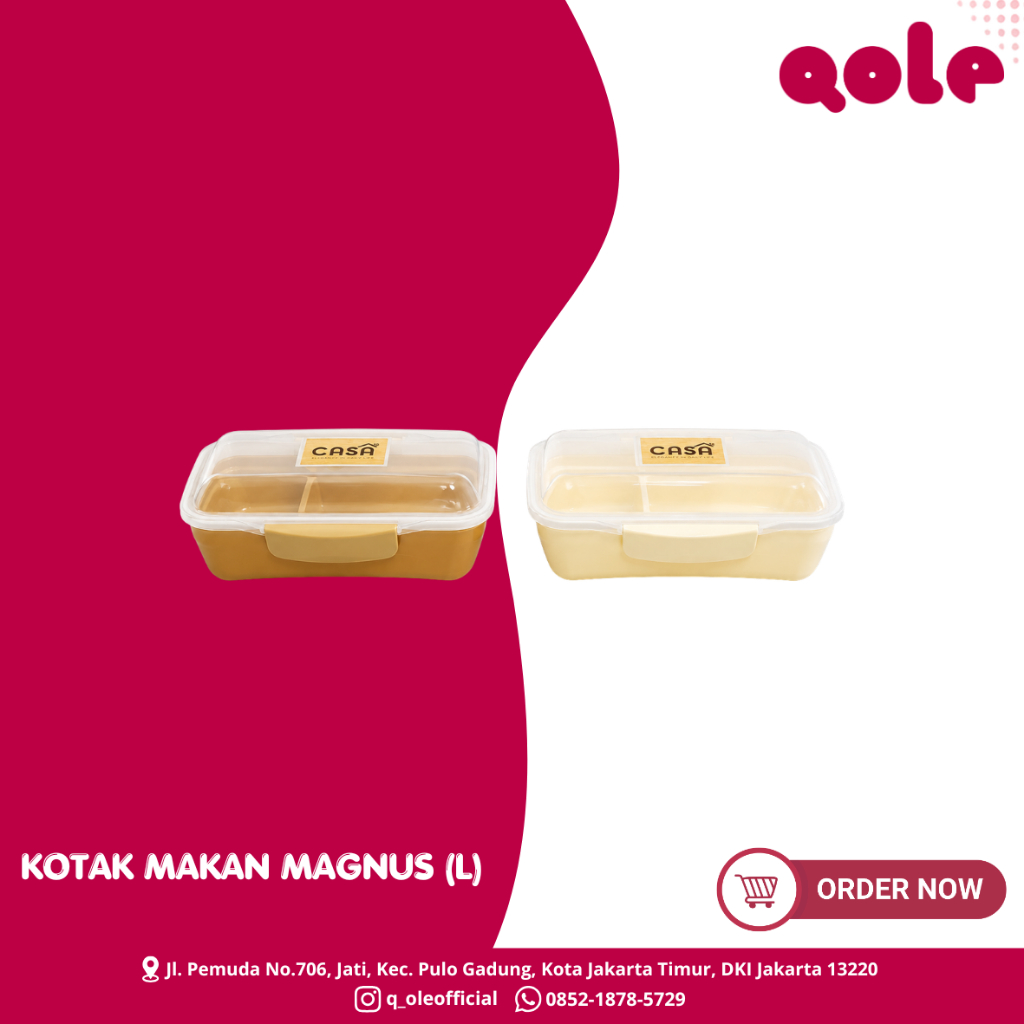Lunch Box Magnus Sekat 2 | Kotak Makan Magnus