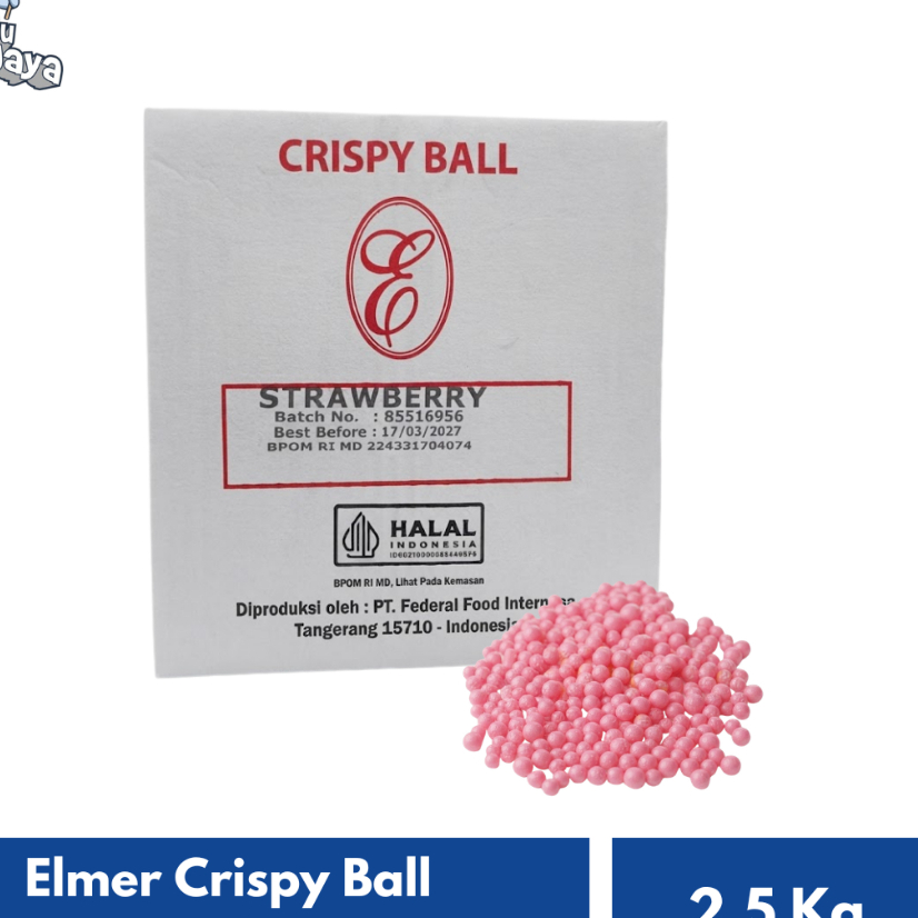 Elmer Crispy Ball Strawberry 2,5 Kg