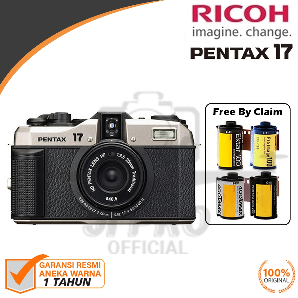 Ricoh PENTAX 17 Compact Film Camera 35mm Half Frame Kamera Film Garansi Resmi