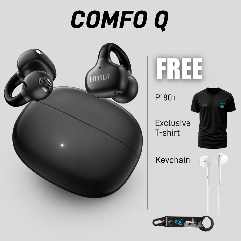 EDIFIER COMFO Q | Open-ear True Wireless Earbuds Bluetooth 5.4 IP56 Type C - Pearl White