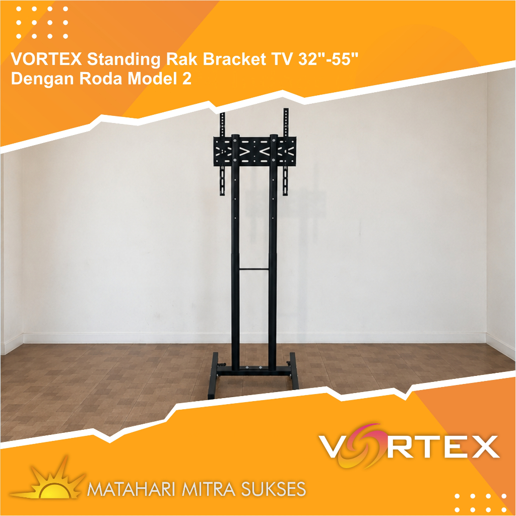 VORTEX Standing Rak Bracket TV 32"-55" Dengan Roda Model 2