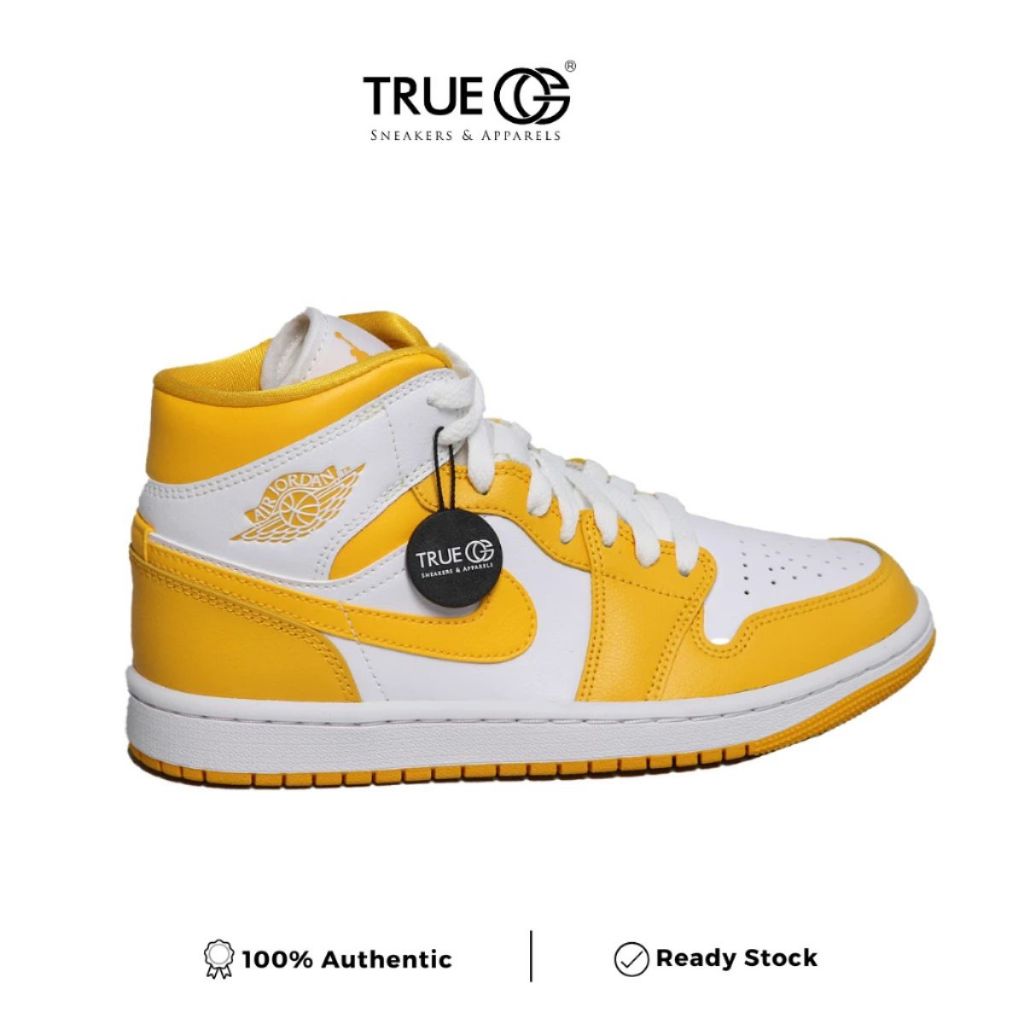 Air Jordan 1 Mid White University Gold (W)