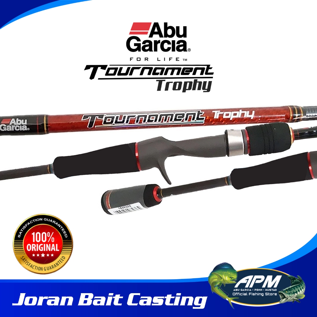 Joran Spinning ABU GARCIA TOURNAMENT TROPHY 180cm - 210cm Carbon 24T X-Wrap & Red Carbon Blank Full 
