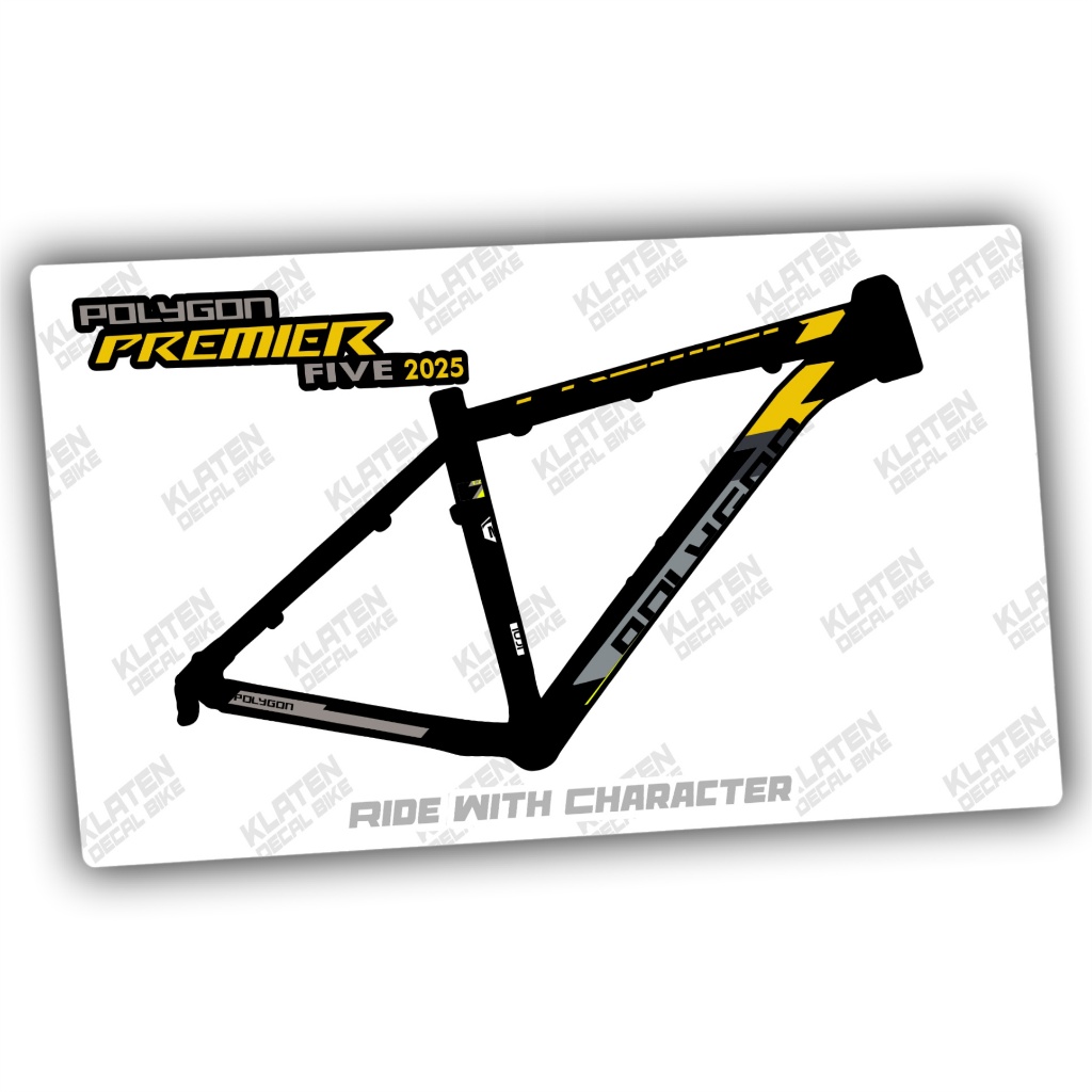 Decal frame polygon premier 5 2025 Klaten Decal bike Stiker sepeda