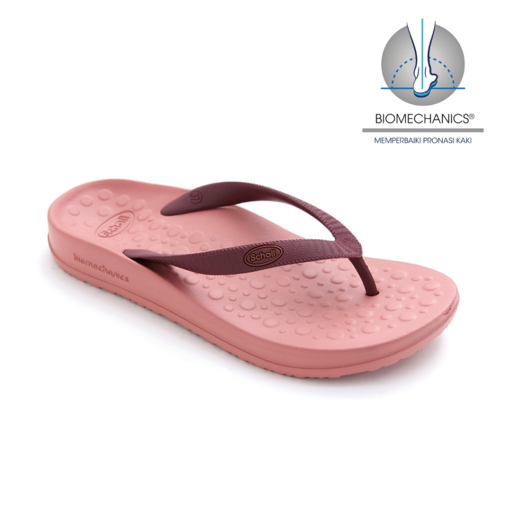 Scholl Biom Spectrum Wine Salmon Sandal Wanita