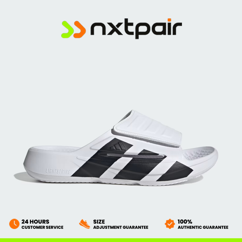NXTPAIR - Sandal Adidas Lightblaze Slide Cloud White Core Black Unisex Slipper Sendal Pria Wanita