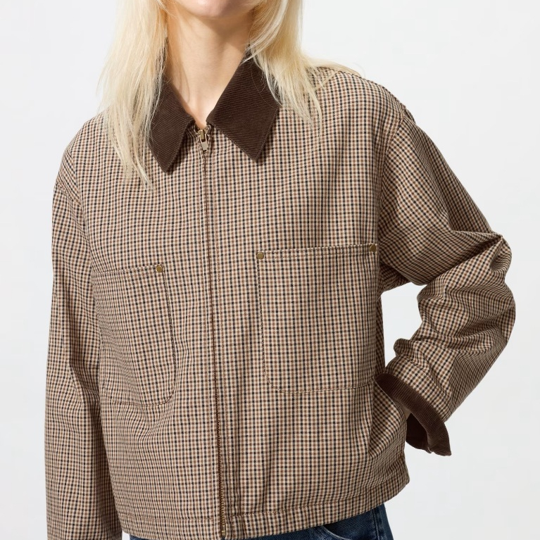 Uniqlo Zip Up Short Jacket (Pattern) Jaket Wanita