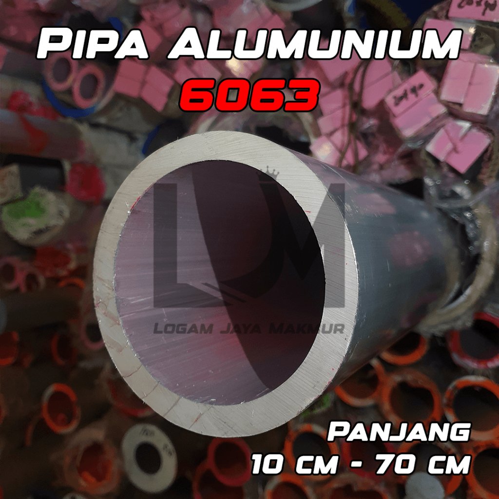 Pipa Alumunium / Aluminium 6063 OD 127 mm x ID 101.6 mm Tebal 12.7 mm Harga panjang per 10 cm • 15 c