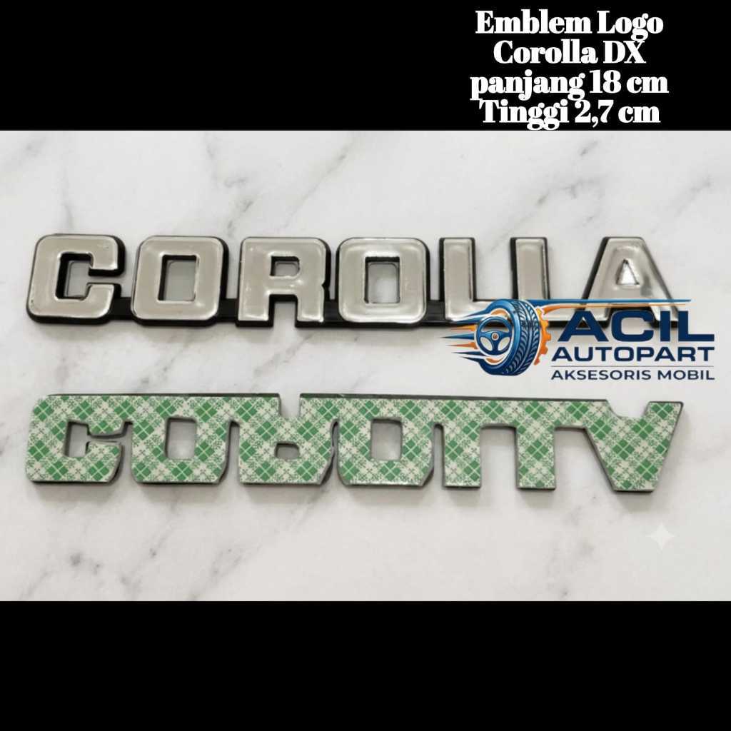 Emblem Logo Corolla DX Untuk Mobil Corolla DX
