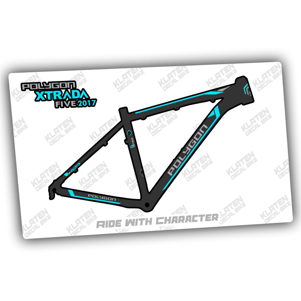 decal frame polygon xtrada 5 2017 stiker sepeda klaten decal bike