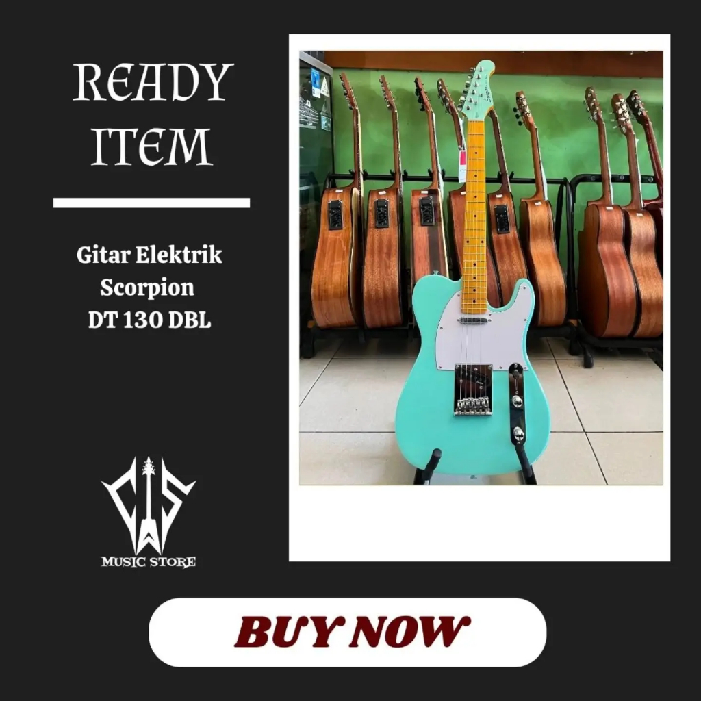 Gitar Elektrik Merk Scorpion DT-130 DBL (Deluxe Telecaster)