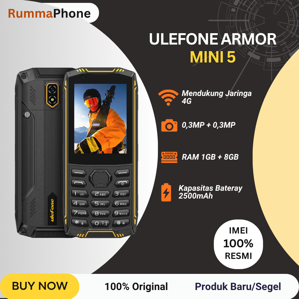 Ulefone Armor Mini 5 Rugged Phone MT6739 2500mAH 5W 2.8"TFT LCD Android 11