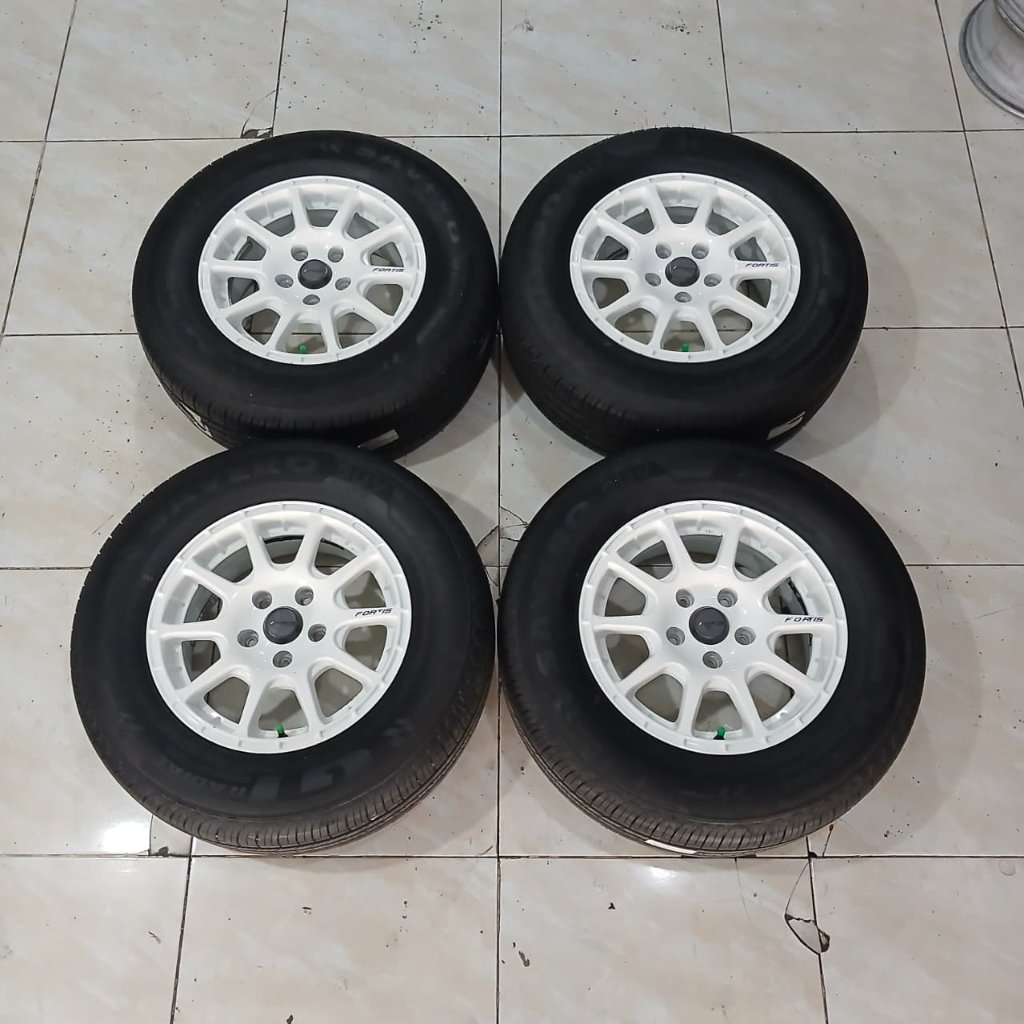Paket Ban Velg Seken Bekas Murah Fortis Ring 15 + Ban 215 60 R15 Inova Rush Terios Taruna