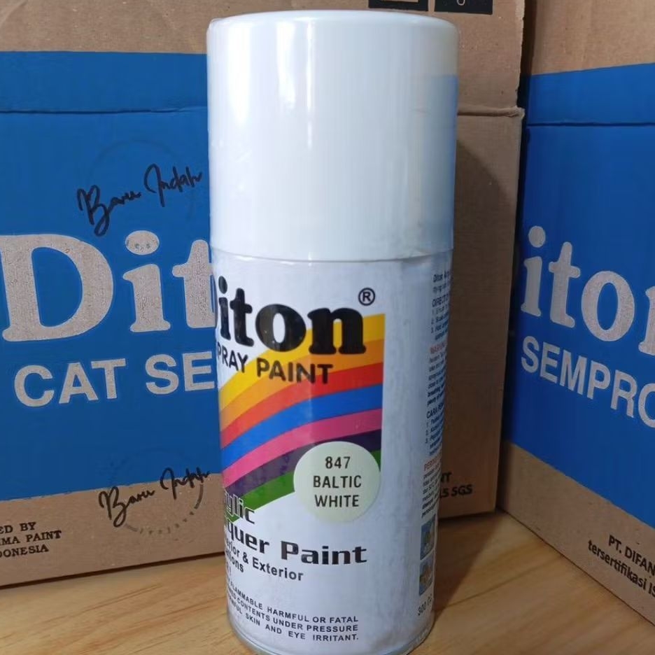 Pilok Pilox DITON Spray Paint Warna 847 BALTIC WHITE / Putih Tulang (300cc)